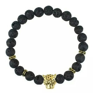 Black Panther Lava Rock Bracelet